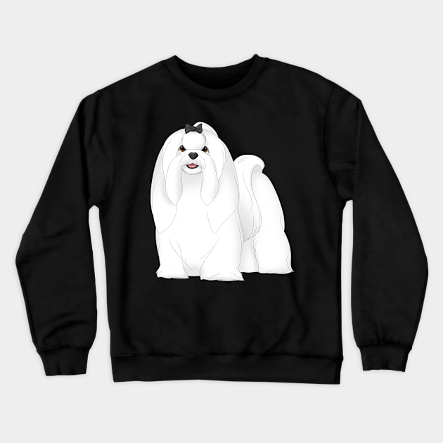 Maltese Dog Crewneck Sweatshirt by millersye